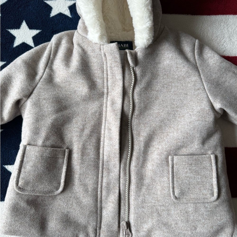 Cozy Cream Pea Coat Kiabi for Kids